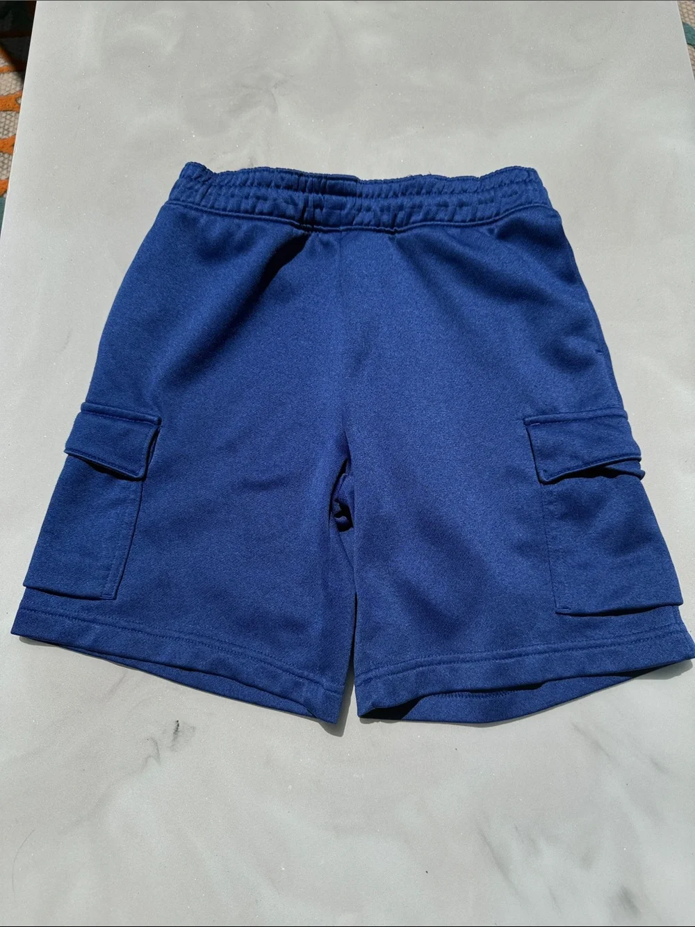 Youth Blue Cargo Pocket Shorts - Casual Athletic Style